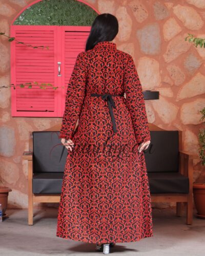 Embroidered Palestinian Women's Maxi Dress Long Kaftan Tatreez Thobe - Image 3