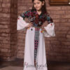 Farah Embroidered Tatreez Flower Girl Eid Dress - Image 7