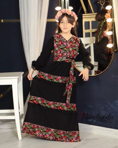 Sanaa Palestinian Tatreez Occasional Girl Dress - Image 3