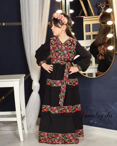 Sanaa Palestinian Tatreez Occasional Girl Dress - Image 4