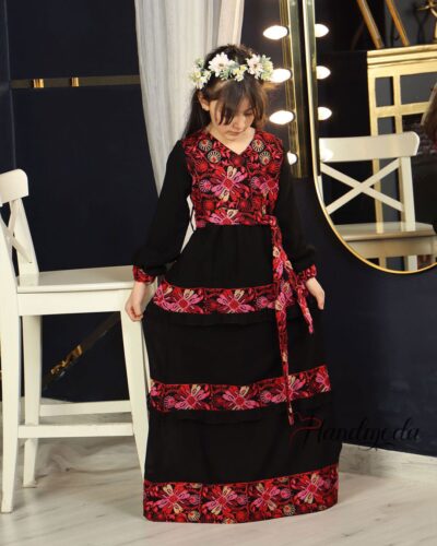 Sanaa Palestinian Tatreez Occasional Girl Dress - Image 6
