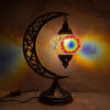 Turkish Moroccan Colorful1 Mosaic Moon Table Lamp