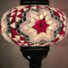 Handmade Turkish Crescent Lamp Moroccan Pink-Red Mosaic - Image 2