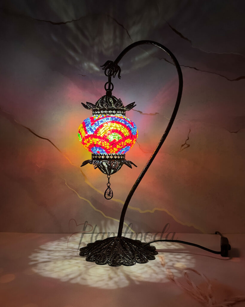 Swan Moroccan Lamp Colorful5 Mosaic Turkish Table Desk Lamp Handmoda