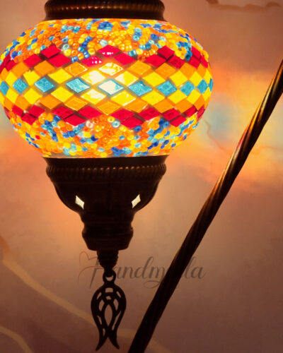 Turkish Handmade Table Lamp Colorful4 Mosaic Lampshade - Image 4