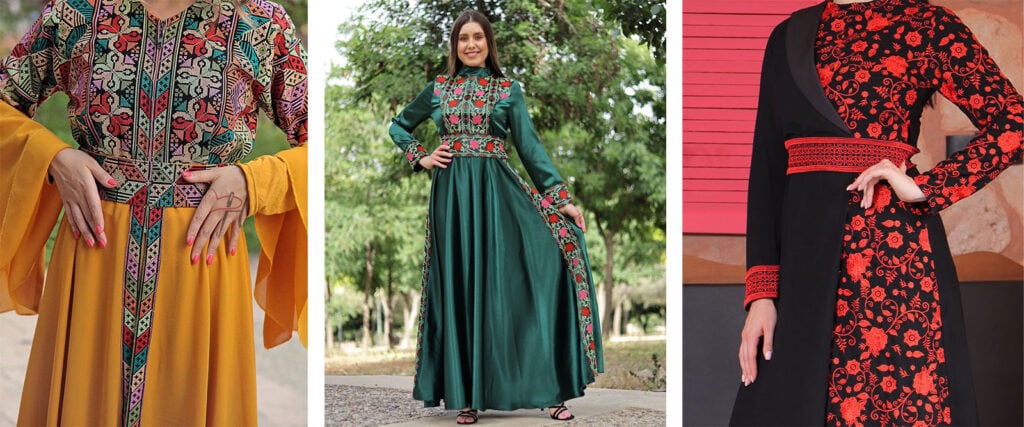 Palestinian traditional Tatreez dresses