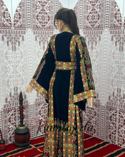 Ritta Palestinian Tatreez Bridal Maxi Long Dress Embroidery - Image 9