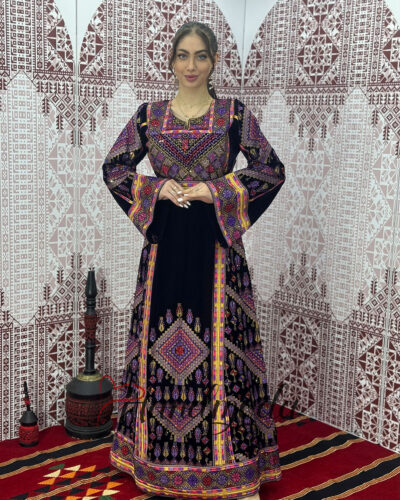 Ritta Palestinian Tatreez Bridal Maxi Long Dress Embroidery - Image 7