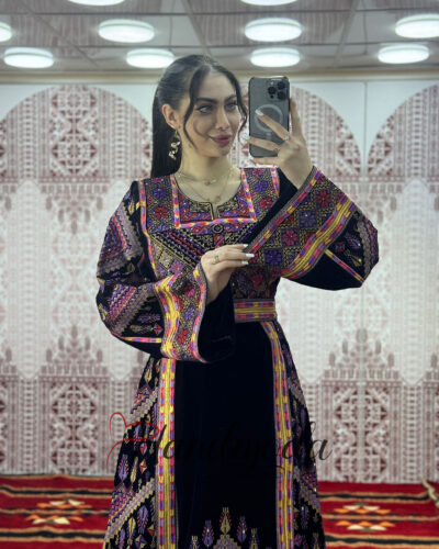 Ritta Palestinian Tatreez Bridal Maxi Long Dress Embroidery - Image 6