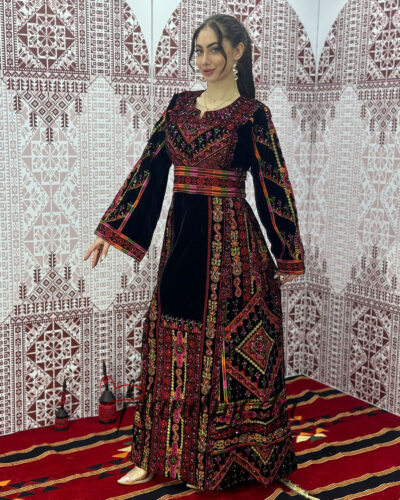 Ritta Palestinian Tatreez Bridal Maxi Long Dress Embroidery - Image 4