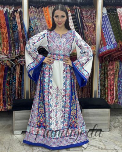 Maryam Palestinian Tatreez Occasional Dress Embroidered Thobe - Image 6