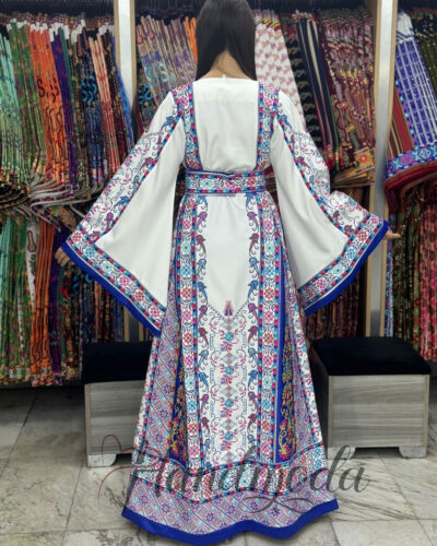 Maryam Palestinian Tatreez Occasional Dress Embroidered Thobe - Image 5