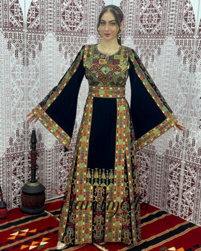Ritta Palestinian Tatreez Bridal Maxi Long Dress