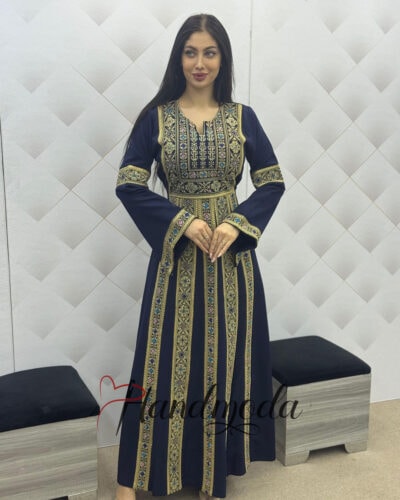 Sanaa Palestinian Tatreez embroidered dress Thobe 5