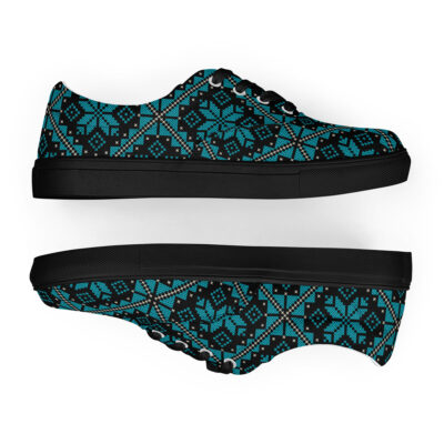 Palestinian Tatreez sneakers, women’s lace-up custom canvas shoes - Image 6