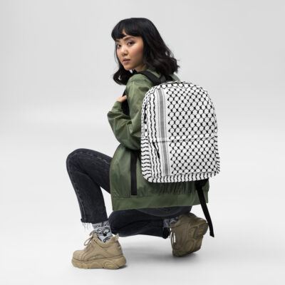 Palestinian Kufiya Pattern Backpack Custom Palestine Hatta Bag - Image 3