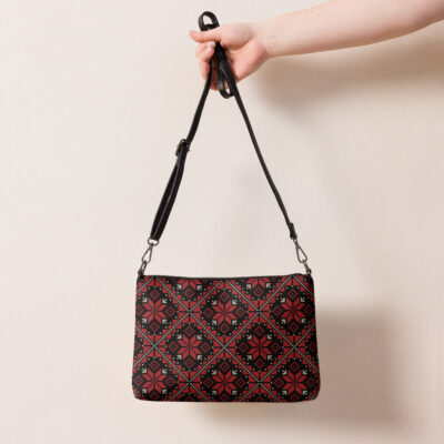Custom Crossbody Bag Middle Eastern Tatreez Embroidery Print - Image 5