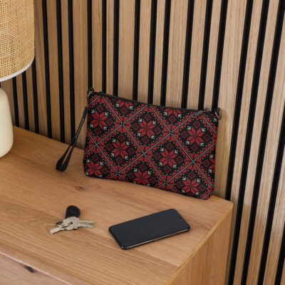 Custom Crossbody Bag Middle Eastern Tatreez Embroidery Print - Image 6