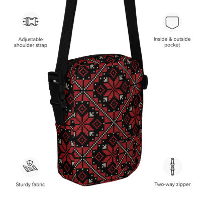 Palestinian Tatreez Art Crossbody Bag Embroidery Printed Pattern