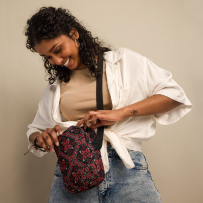 Palestinian Tatreez Art Crossbody Bag Embroidery Printed Pattern - Image 5