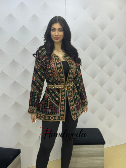 Tatreez Women's Blazer Embroidered Jacket Blouse