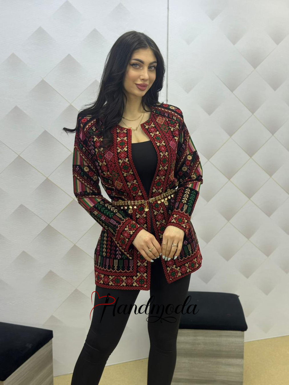 Embroidered Tatreez Blazer Jacket