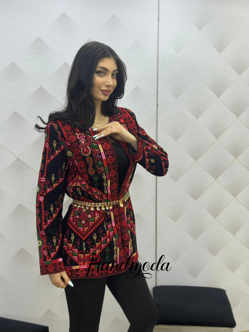 Tatreez Women's Blazer Embroidered Jacket Blouse - Image 4