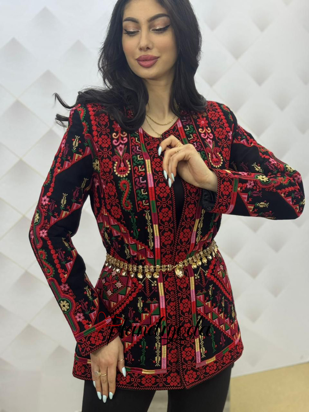 Tatreez Women's Blazer Embroidered Jacket Blouse - Image 7