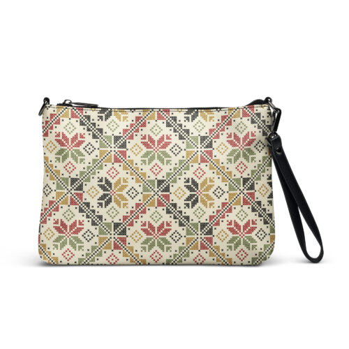 Custom Crossbody Bag Middle Eastern Embroidery Pattern Print